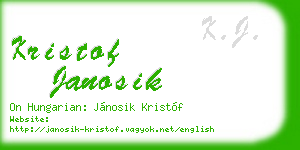 kristof janosik business card